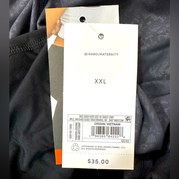 Over the belly Active Maternity Gray Leggings Back Support Isabel Matern… - Picture 10 of 10